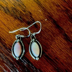 Natural stone sterling silver earrings